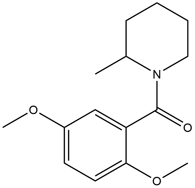 (2,5-Dimethoxyphenyl)(2-methyl-1-piperidinyl)methanone Structure