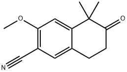 2-Naphthalenecarbonitrile, 5,6,7,8-tetrahydro-3-methoxy-5,5-dimethyl-6-oxo- Structure