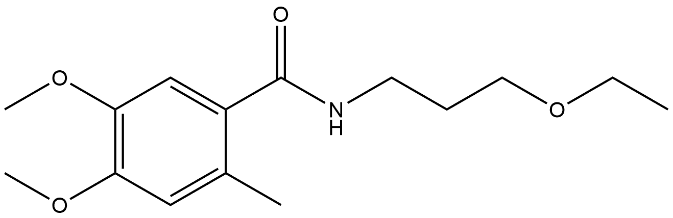 N-(3-Ethoxypropyl)-4,5-dimethoxy-2-methylbenzamide Structure