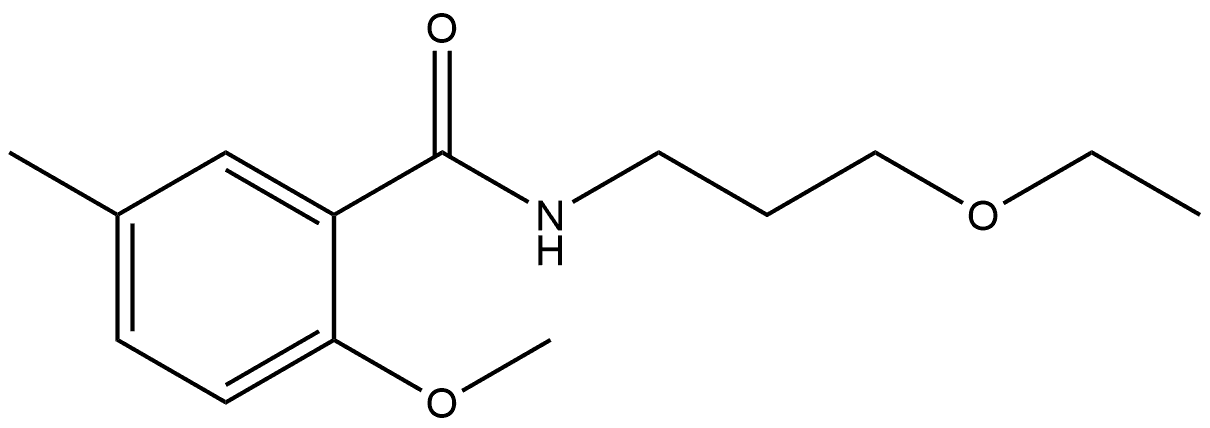 N-(3-Ethoxypropyl)-2-methoxy-5-methylbenzamide 구조식 이미지