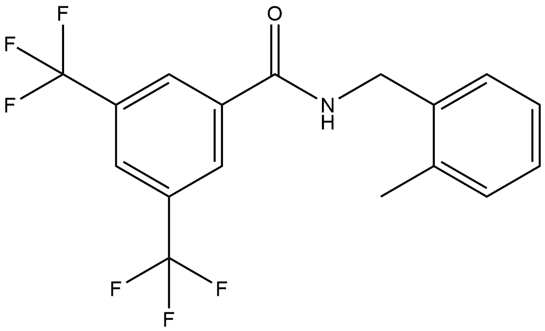 N-[(2-Methylphenyl)methyl]-3,5-bis(trifluoromethyl)benzamide Structure