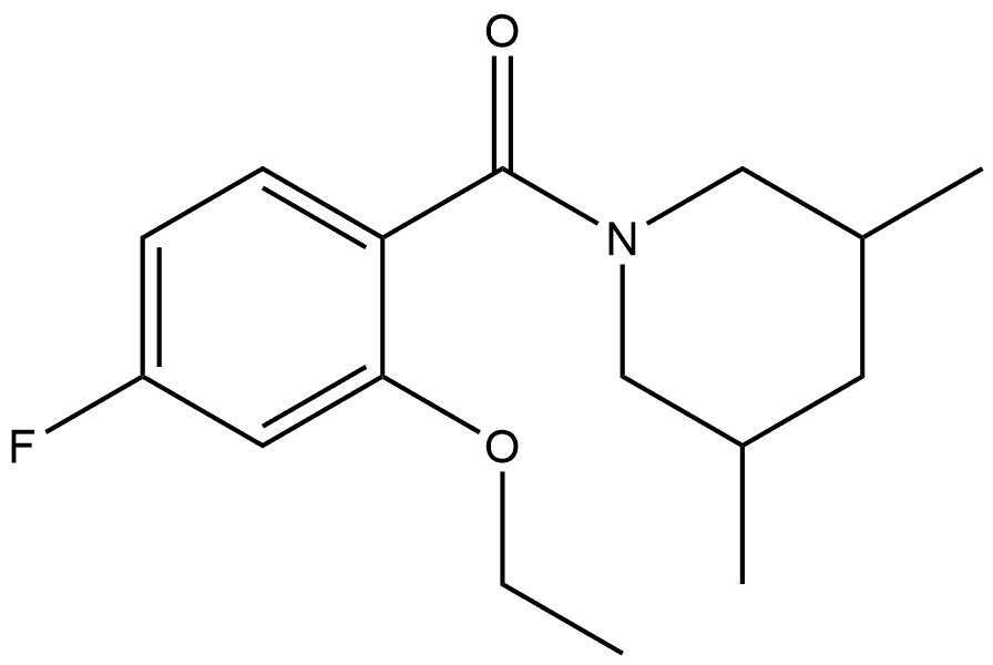 (3,5-Dimethyl-1-piperidinyl)(2-ethoxy-4-fluorophenyl)methanone Structure