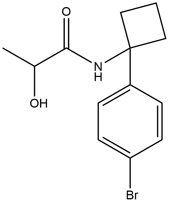 N-1-(4-Bromophenyl)cyclobutyl-2-hydroxypropanamide Structure