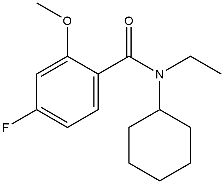 N-Cyclohexyl-N-ethyl-4-fluoro-2-methoxybenzamide Structure