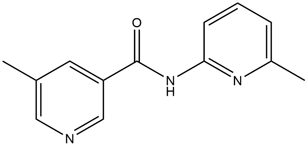 5-Methyl-N-(6-methyl-2-pyridinyl)-3-pyridinecarboxamide 구조식 이미지