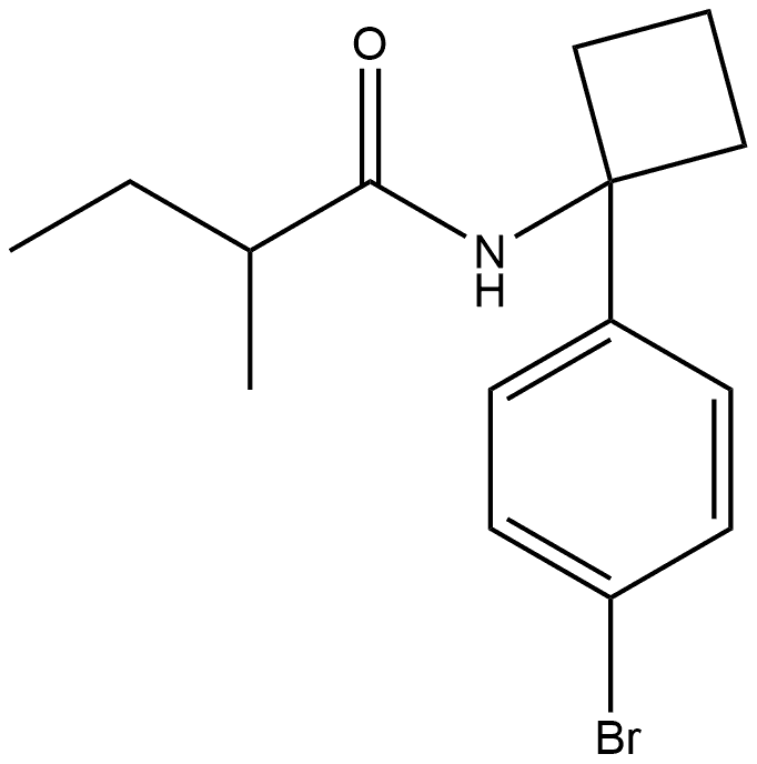 N-1-(4-Bromophenyl)cyclobutyl-2-methylbutanamide Structure