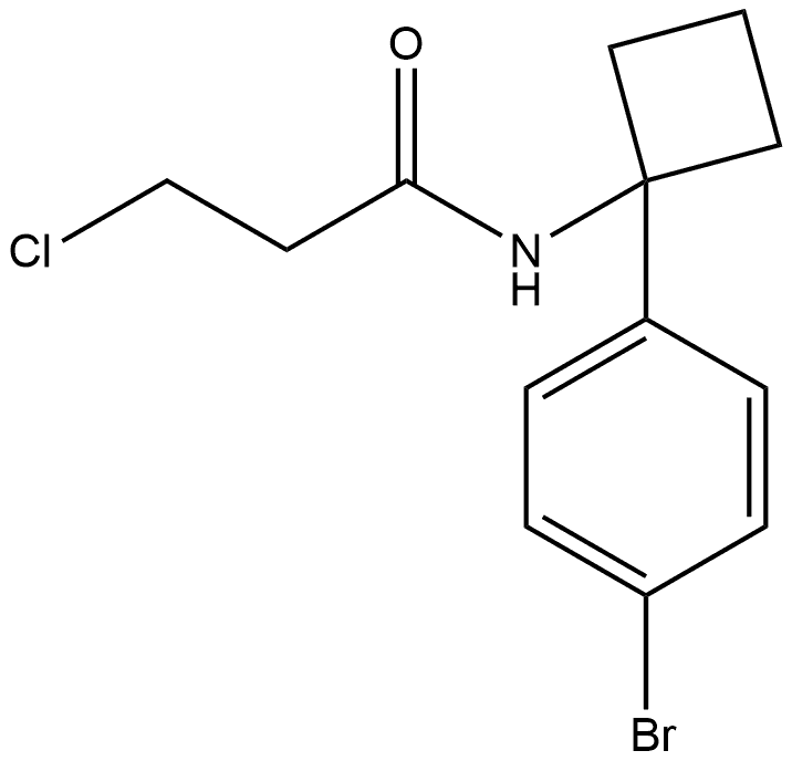 N-1-(4-Bromophenyl)cyclobutyl-3-chloropropanamide Structure