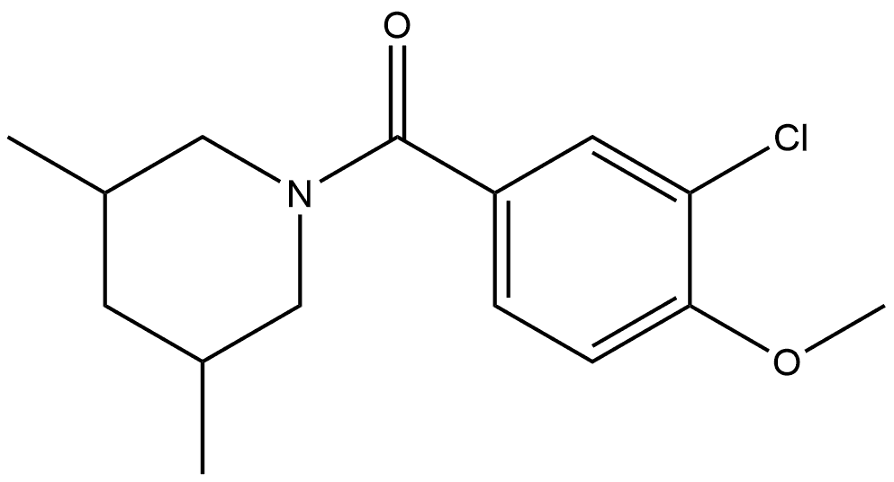 (3-Chloro-4-methoxyphenyl)(3,5-dimethyl-1-piperidinyl)methanone Structure