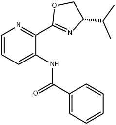 N-[2-[(4S)-4,5-Dihydro-4-(1-methylethyl)-2-oxazolyl]-3-pyridinyl]benzamide Structure