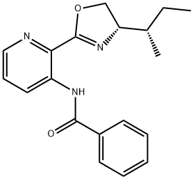 N-[2-[(4S)-4,5-Dihydro-4-[(1S)-1-methylpropyl]-2-oxazolyl]-3-pyridinyl]benzamide Structure