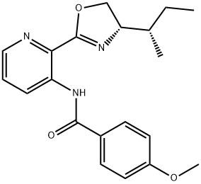 N-[2-[(4S)-4,5-Dihydro-4-[(1S)-1-methylpropyl]-2-oxazolyl]-3-pyridinyl]-4-methoxybenzamide Structure