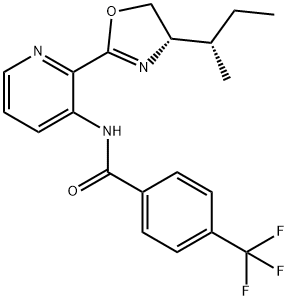 N-[2-[(4S)-4,5-Dihydro-4-[(1S)-1-methylpropyl]-2-oxazolyl]-3-pyridinyl]-4-(trifluoromethyl)benzamide Structure