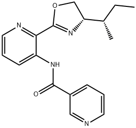 N-[2-[(4S)-4,5-Dihydro-4-[(1S)-1-methylpropyl]-2-oxazolyl]-3-pyridinyl]-3-pyridinecarboxamide Structure