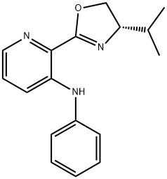 2-[(4S)-4,5-Dihydro-4-(1-methylethyl)-2-oxazolyl]-N-phenyl-3-pyridinamine Structure