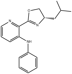 2-[(4S)-4,5-Dihydro-4-(2-methylpropyl)-2-oxazolyl]-N-phenyl-3-pyridinamine Structure