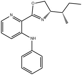 2-[(4S)-4,5-Dihydro-4-[(1S)-1-methylpropyl]-2-oxazolyl]-N-phenyl-3-pyridinamine Structure