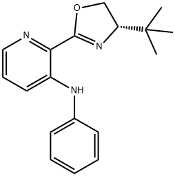 2-[(4S)-4-(1,1-Dimethylethyl)-4,5-dihydro-2-oxazolyl]-N-phenyl-3-pyridinamine Structure