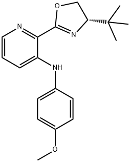 2-[(4S)-4-(1,1-Dimethylethyl)-4,5-dihydro-2-oxazolyl]-N-(4-methoxyphenyl)-3-pyridinamine Structure