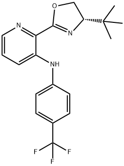 2-[(4S)-4-(1,1-Dimethylethyl)-4,5-dihydro-2-oxazolyl]-N-[4-(trifluoromethyl)phenyl]-3-pyridinamine Structure