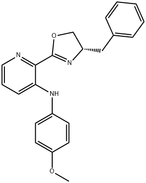 2-[(4S)-4,5-Dihydro-4-(phenylmethyl)-2-oxazolyl]-N-(4-methoxyphenyl)-3-pyridinamine Structure