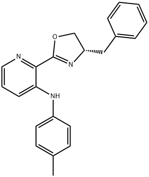 2-[(4S)-4,5-Dihydro-4-(phenylmethyl)-2-oxazolyl]-N-(4-methylphenyl)-3-pyridinamine Structure