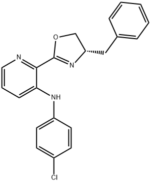 N-(4-Chlorophenyl)-2-[(4S)-4,5-dihydro-4-(phenylmethyl)-2-oxazolyl]-3-pyridinamine Structure