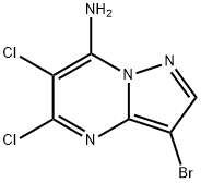 Pyrazolo[1,5-a]pyrimidin-7-amine, 3-bromo-5,6-dichloro- Structure