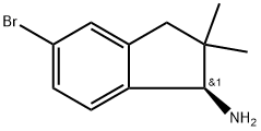 1H-?Inden-?1-?amine, 5-?bromo-?2,?3-?dihydro-?2,?2-?dimethyl-?, (1R)?- Structure