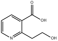 3-Pyridinecarboxylic acid, 2-(2-hydroxyethyl)- Structure