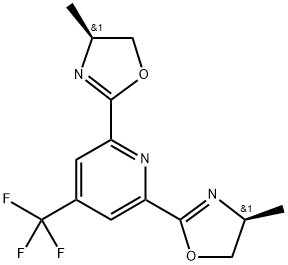 Pyridine, 2,6-bis[(4S)-4,5-dihydro-4-methyl-2-oxazolyl]-4-(trifluoromethyl)- Structure