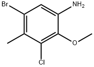 Benzenamine, 5-bromo-3-chloro-2-methoxy-4-methyl- Structure