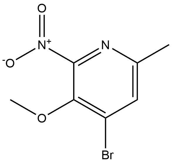 4-bromo-3-methoxy-6-methyl-2-nitropyridine Structure