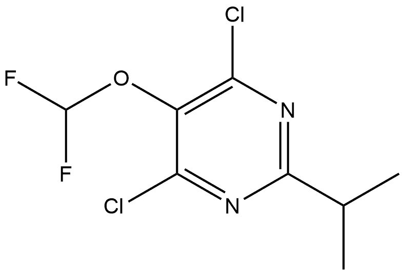 4,6-Dichloro-5-(difluoromethoxy)-2-(1-methylethyl)pyrimidine 구조식 이미지