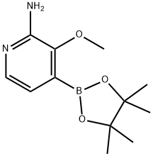 2-Pyridinamine, 3-methoxy-4-(4,4,5,5-tetramethyl-1,3,2-dioxaborolan-2-yl)- Structure