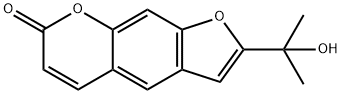 7H-Furo[3,2-g][1]benzopyran-7-one, 2-(1-hydroxy-1-methylethyl)- Structure