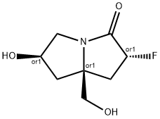 rel-(2R,6R,7aS)-2-Fluorohexahydro-6-hydroxy-7a-(hydroxymethyl)-3H-pyrrolizin-3-one Structure