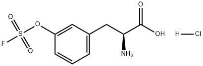 L-Phenylalanine, 3-[(fluorosulfonyl)oxy]-, hydrochloride (1:1) Structure