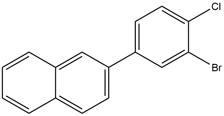 Naphthalene, 2-(3-bromo-4-chlorophenyl)- 구조식 이미지