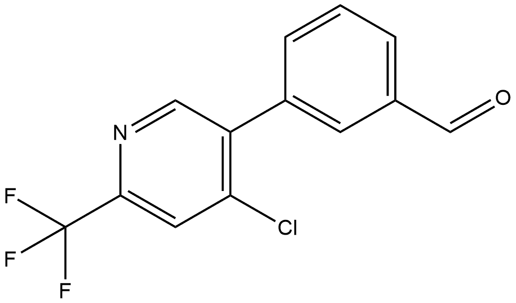 3-[4-Chloro-6-(trifluoromethyl)-3-pyridinyl]benzaldehyde Structure