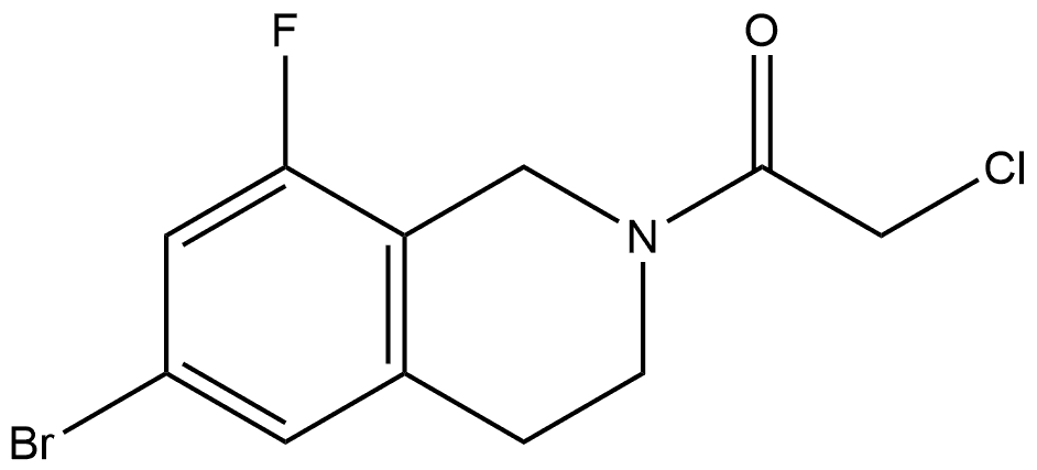 1-(6-Bromo-8-fluoro-3,4-dihydro-2(1H)-isoquinolinyl)-2-chloroethanone Structure