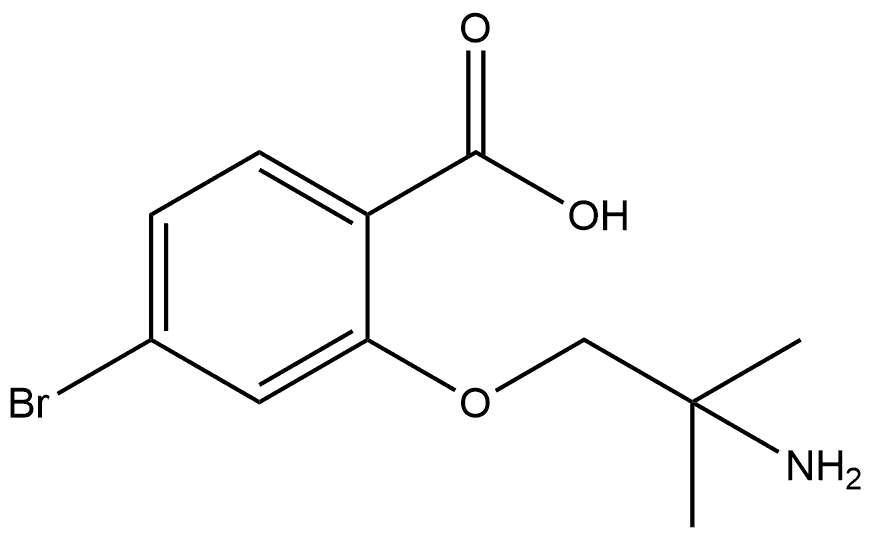 2-(2-Amino-2-methylpropoxy)-4-bromobenzoic Acid Structure