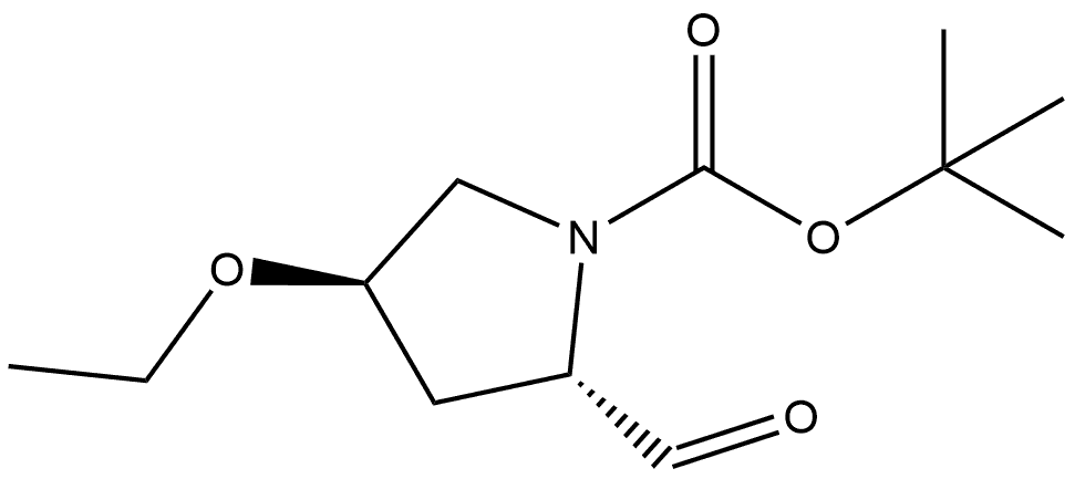 tert-Butyl (2S,4R)-4-ethoxy-2-formylpyrrolidine-1-carboxylate 구조식 이미지