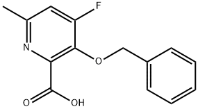 2-Pyridinecarboxylic acid, 4-fluoro-6-methyl-3-(phenylmethoxy)- 구조식 이미지