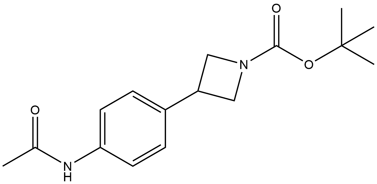 Tert-butyl 3-(4-acetamidophenyl)azetidine-1-carboxylate Structure