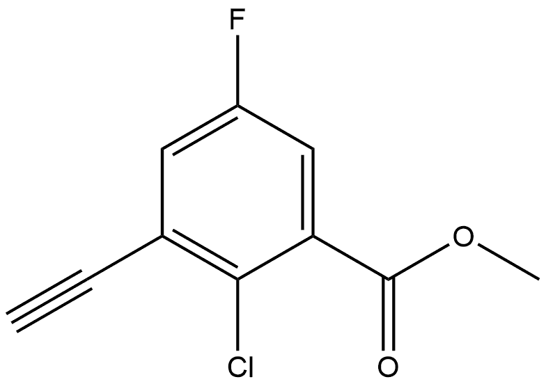 Methyl 2-chloro-3-ethynyl-5-fluorobenzoate 구조식 이미지