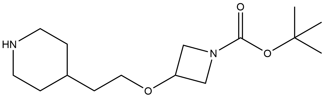 tert-butyl 3-(2-piperidin-4-ylethoxy)azetidine-1-carboxylate Structure