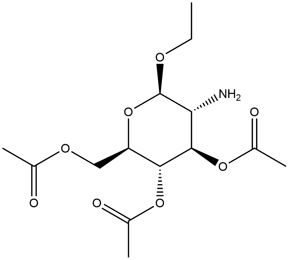 β-D-Glucopyranoside, ethyl 2-amino-2-deoxy-, 3,4,6-triacetate Structure