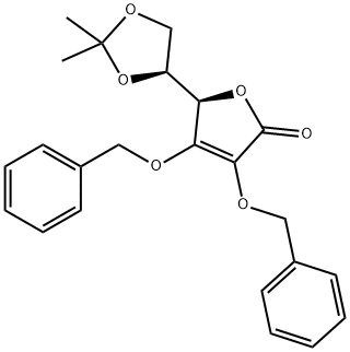 L-Ascorbic acid, 5,6-O-(1-methylethylidene)-2,3-bis-O-(phenylmethyl)- 구조식 이미지