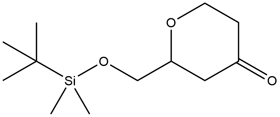 2-[[[(1,1-Dimethylethyl)dimethylsilyl]oxy]methyl]tetrahydro-4H-pyran-4-one Structure