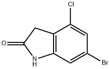 2H-Indol-2-one, 6-bromo-4-chloro-1,3-dihydro- Structure